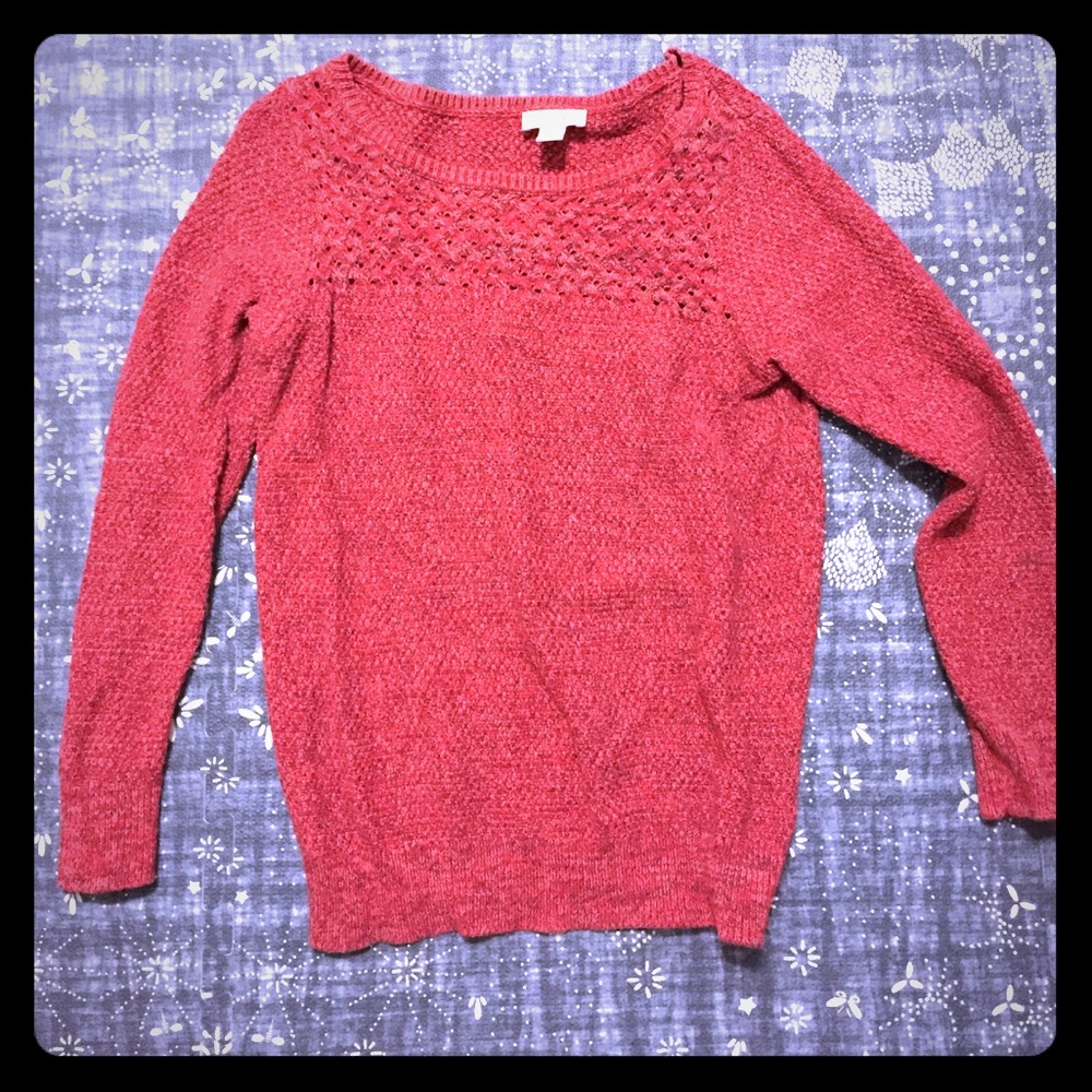 LOFT cozy red sweater